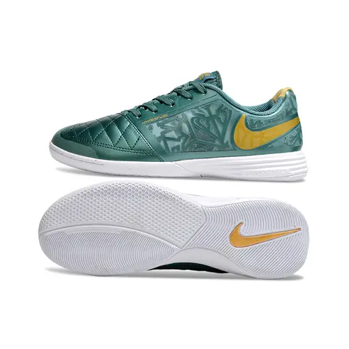 Chuteira Futsal Nike Lunar Gato II IC Verde e Dourado