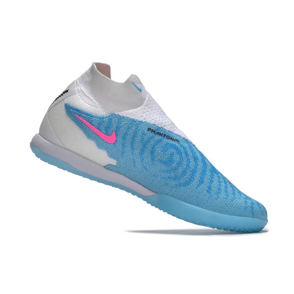 Chuteira Futsal Nike Phantom GX | Elite IC Branca e Azul