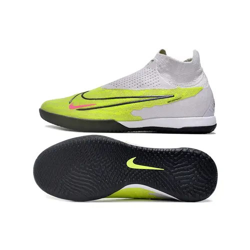 Chuteira Futsal Nike Phantom GX DF Elite IC Cinza e Verde