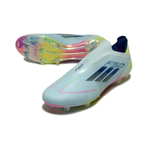 Chuteira Campo Adidas F50 LL FG Branca e Colorida - Olympic Boot Pack