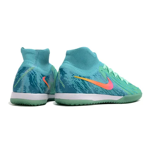 Chuteira Futsal Nike Phantom Luna Elite IC Azul e Verde 