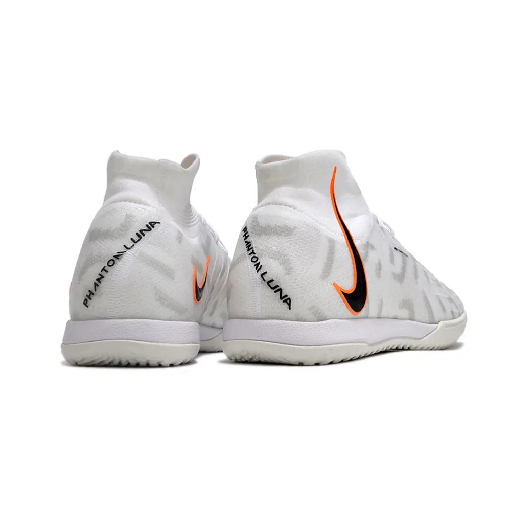 Chuteira Futsal Nike Phantom Luna Elite IC Branca Laranja