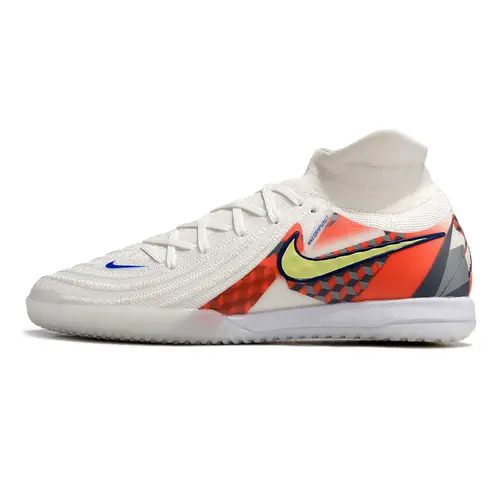 Chuteira Futsal Nike Phantom Luna Elite IC Branca e Vermelho 