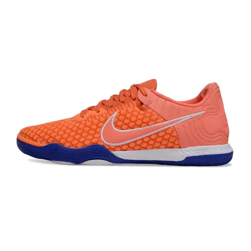 Chuteira Futsal Nike React Gato IC Laranja e Azul