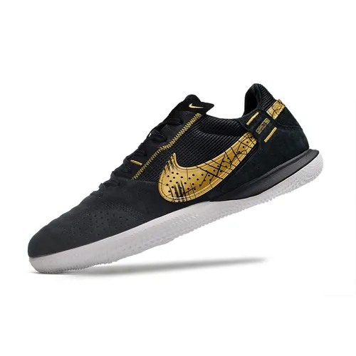 Chuteira Futsal Nike Street Gato IC Preta e Dourada