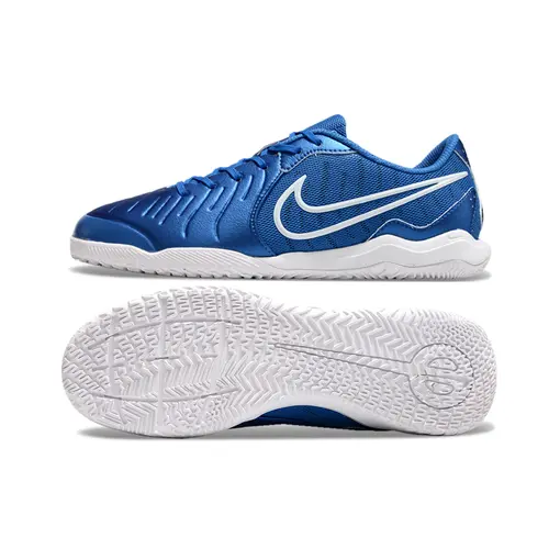 Chuteira Futsal Nike Tiempo Legend 10 Academy IC Azul e Branco 