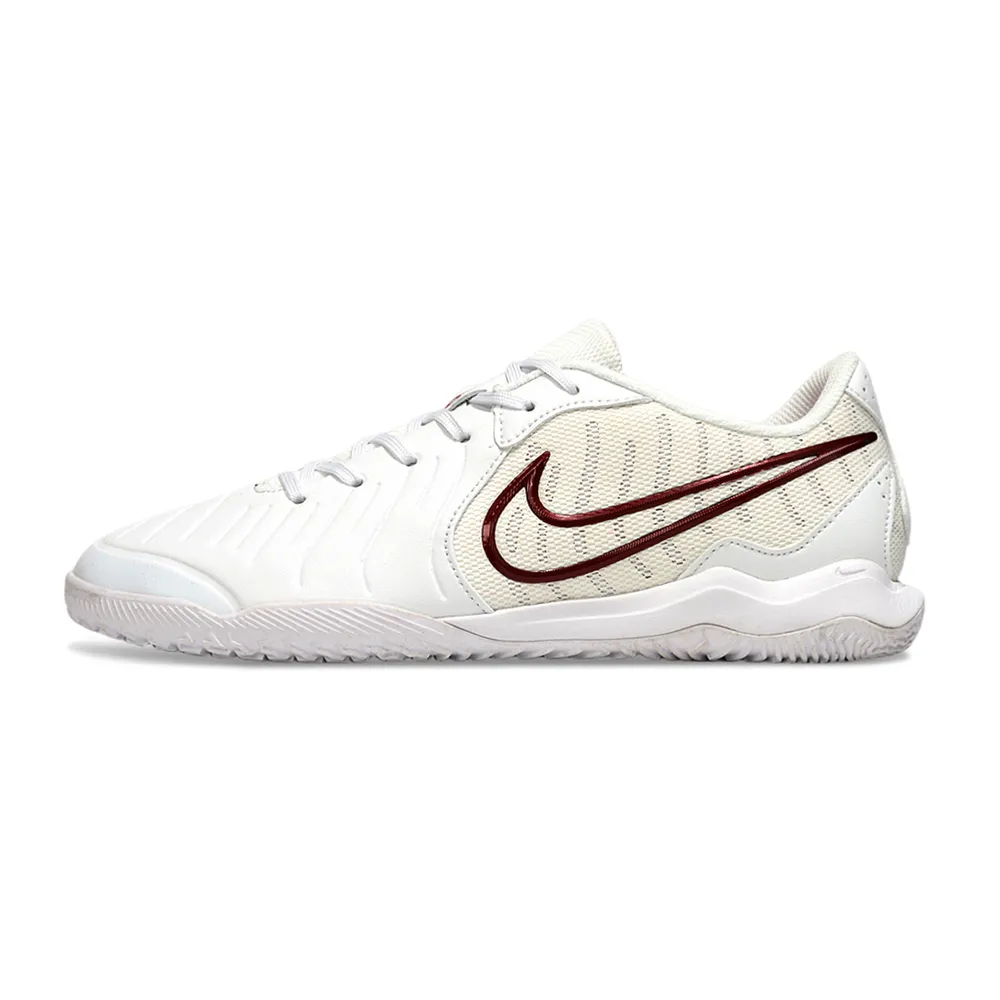 Chuteira Futsal Nike Tiempo Academy IC Branca e Vermelha