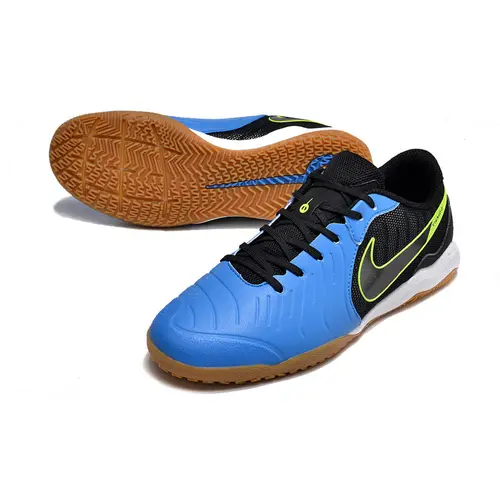 Chuteira Futsal Nike Tiempo Legend 10 Academy IC Preta e Azul 