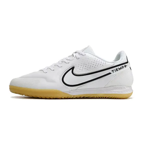 Chuteira Futsal Nike Tiempo Legend 9 Elite IC Branca e Preta