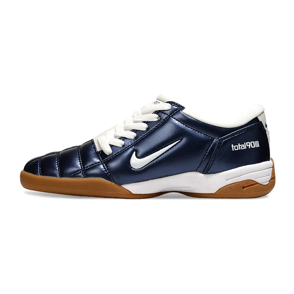 Chuteira Futsal Nike Total 90 IC Azul e Branco | Estilo Retrô