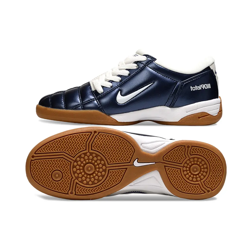 Chuteira Futsal Nike Total 90 IC Azul e Branco | Estilo Retrô