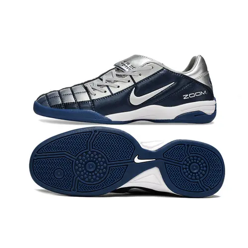 Chuteira Futsal Nike Total 90 IC Azul e Prata