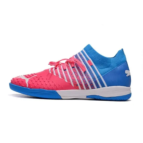 Chuteira Futsal Puma Future Z 1.3 IC Azul e Rosa