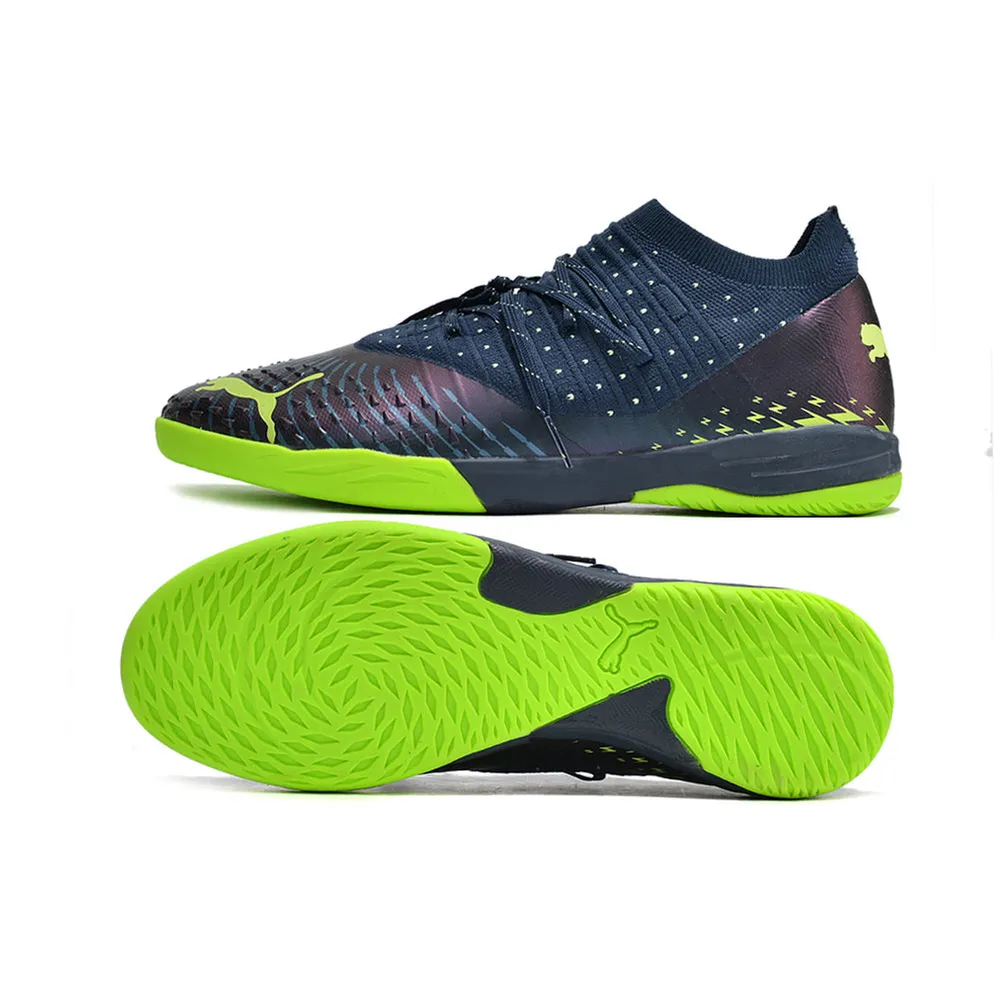Chuteira Futsal Puma Future Z 1.3 IC Azul e Verde