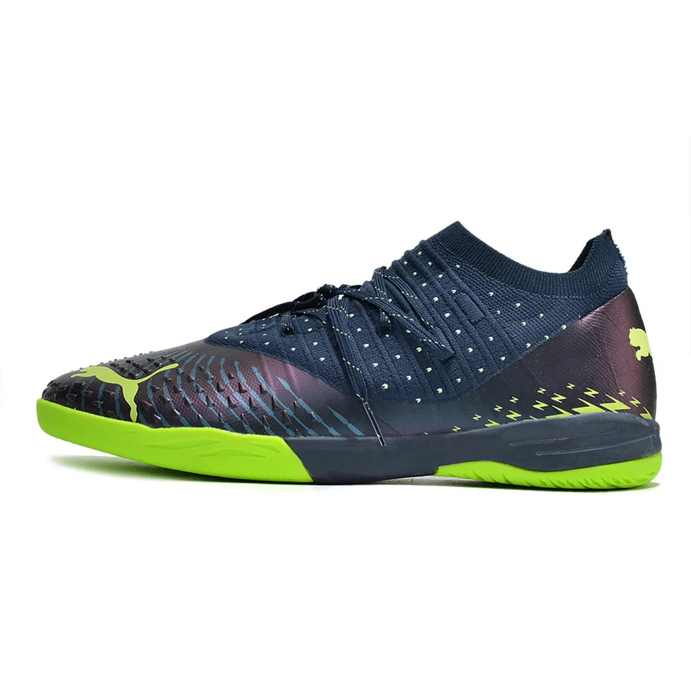 Chuteira Futsal Puma Future Z 1.3 IC Azul e Verde