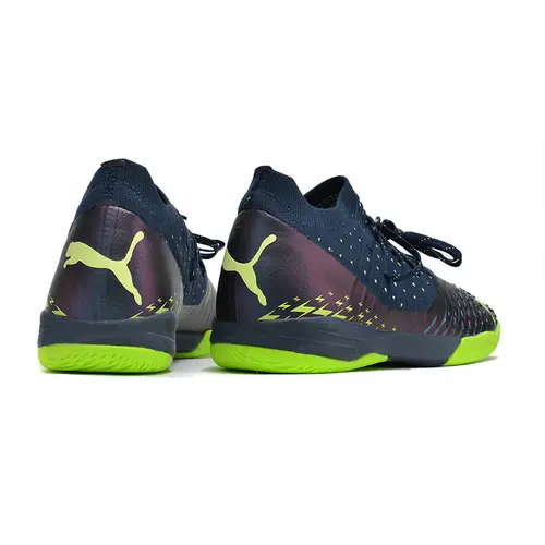 Chuteira Futsal Puma Future Z 1.3 IC Azul e Verde 