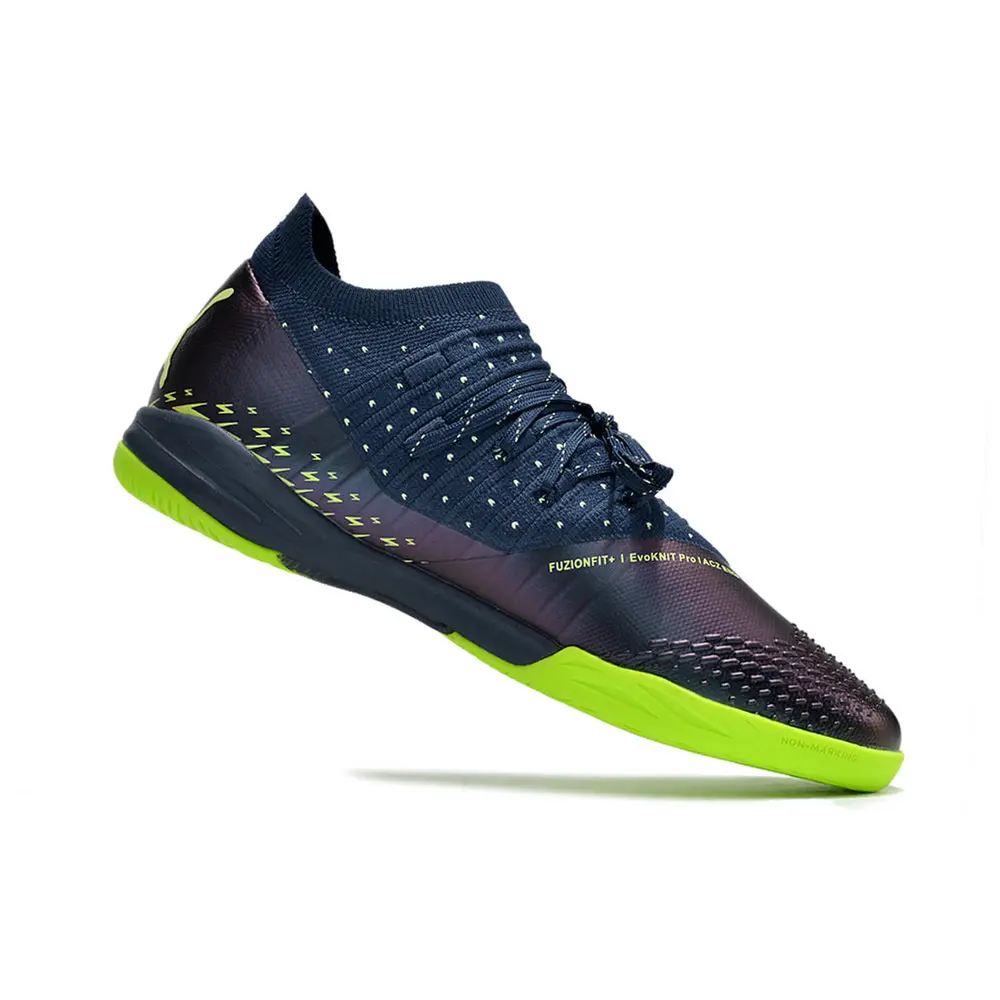 Chuteira Futsal Puma Future Z 1.3 IC Azul e Verde