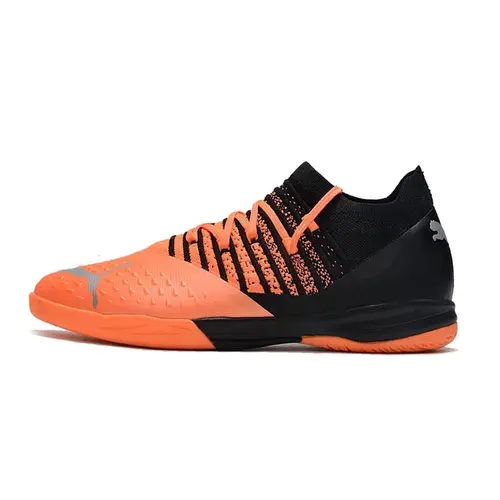 Chuteira Futsal Puma Future Z 1.3 IC Laranja e Preta 