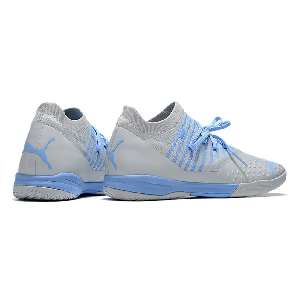 Chuteira Futsal Puma Future Z | Prata Azul Leve