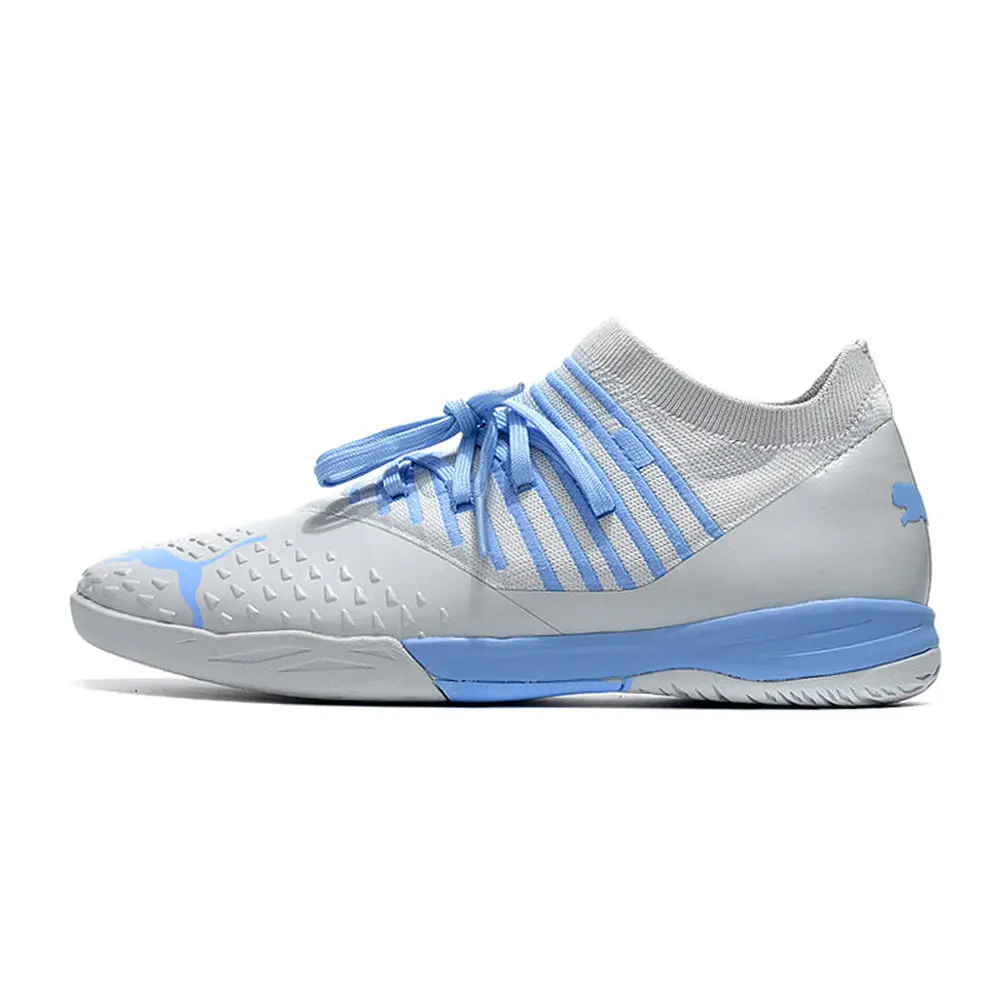 Chuteira Futsal Puma Future Z | Prata Azul Leve