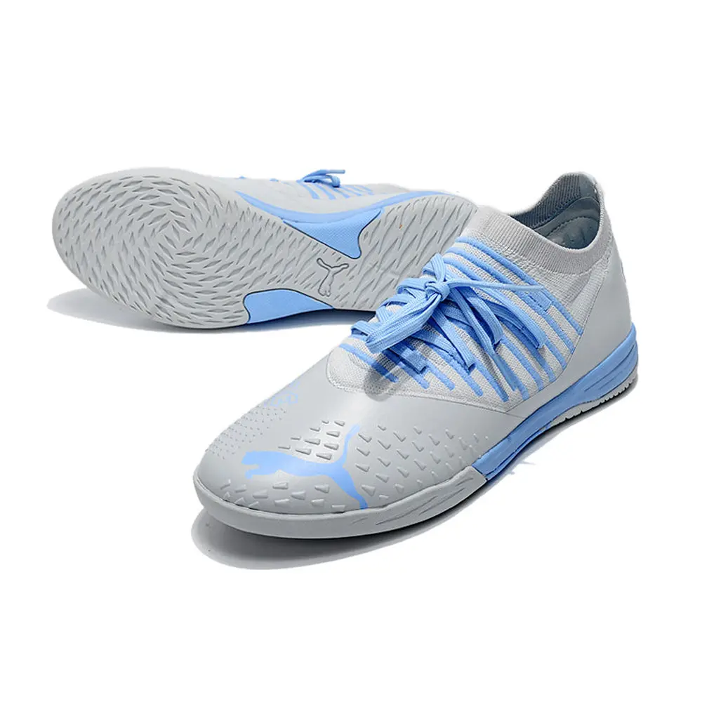 Chuteira Futsal Puma Future Z | Prata Azul Leve