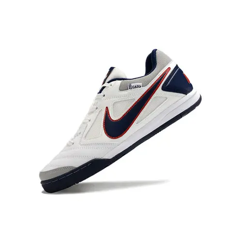 Chuteira Futsal Supreme x Nike SB Gato IC Branca, Cinza e Azul