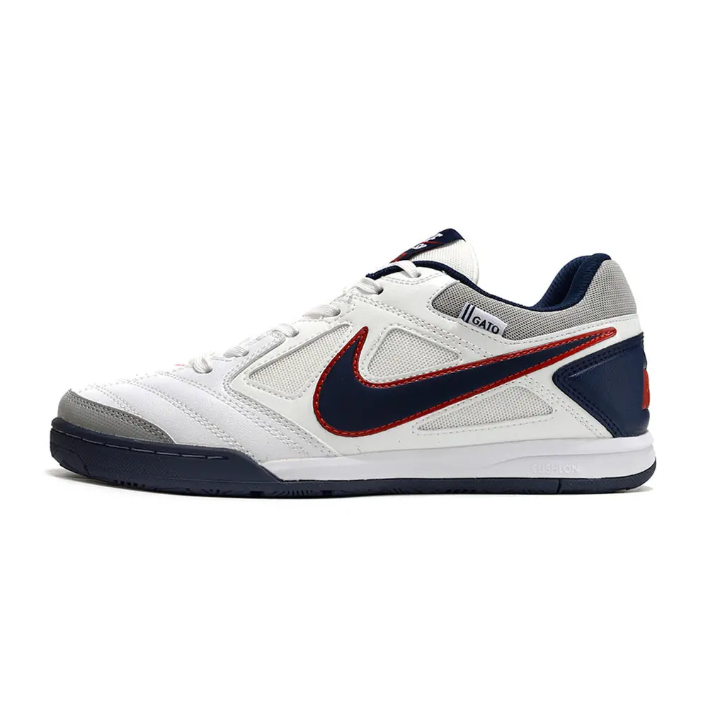 Chuteira Futsal Supreme Nike | IC Branca Cinza Azul - Farda