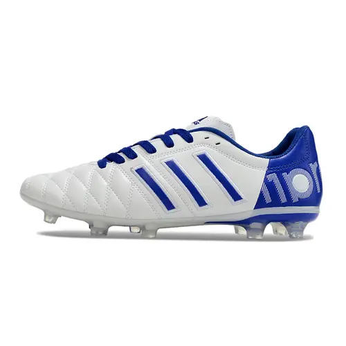 Chuteira Campo Adidas AdiPure 11 Pro FG Branca e Azul