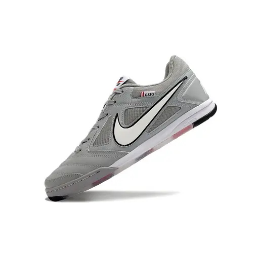 Chuteira Futsal Supreme x Nike SB Gato IC Cinza e Branca