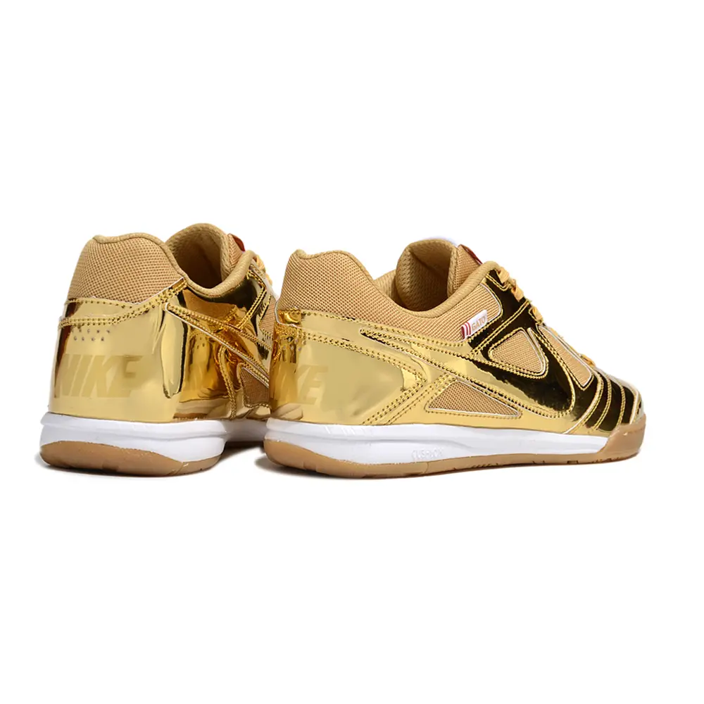 Chuteira Futsal Supreme Nike SB Dourado | Luxo e Performance