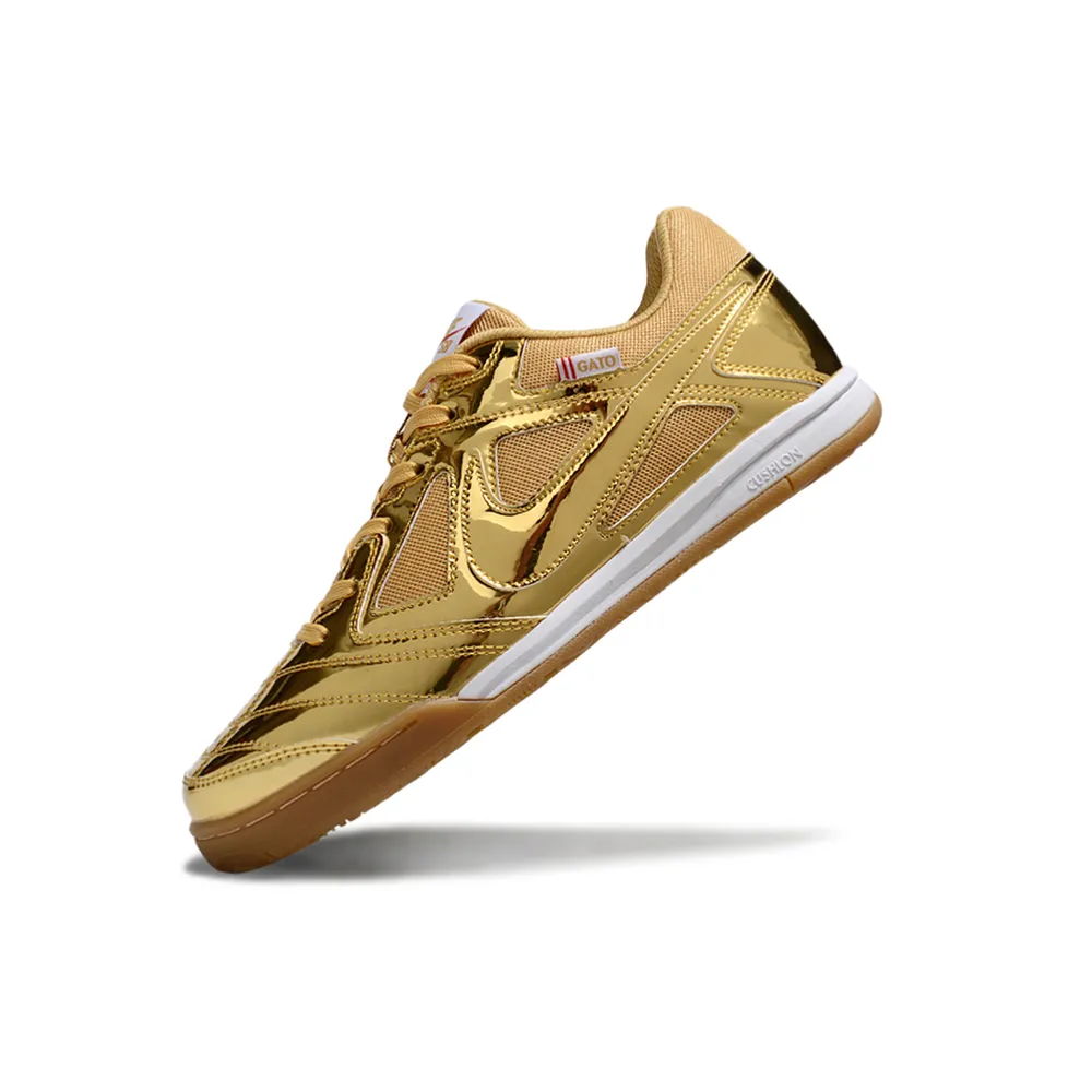 Chuteira Futsal Supreme Nike SB Dourado | Luxo e Performance