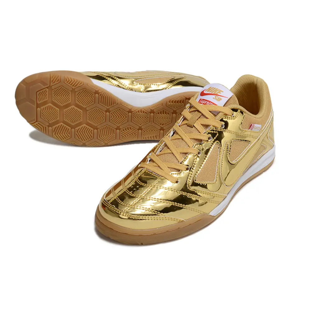 Chuteira Futsal Supreme Nike SB Dourado | Luxo e Performance