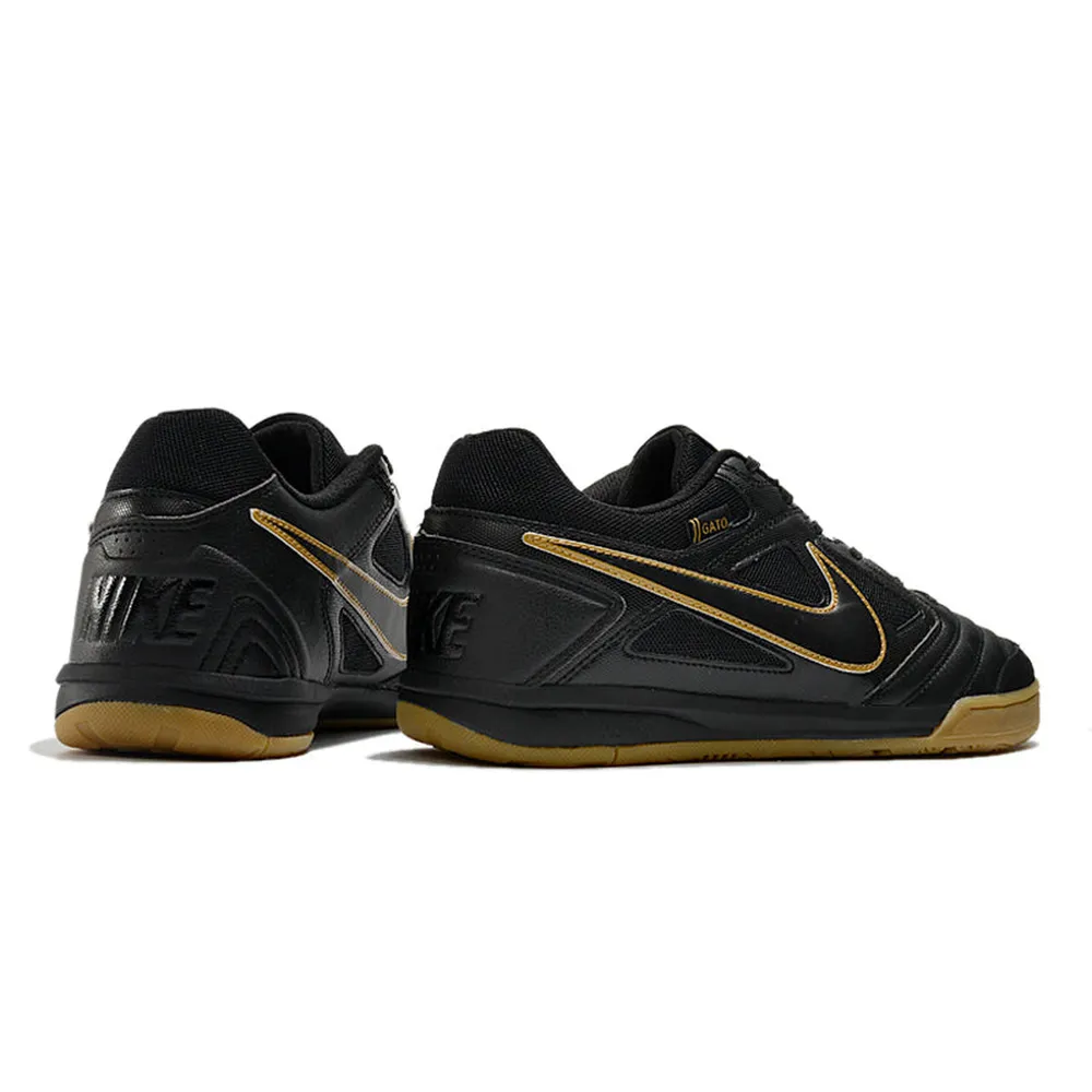 Chuteira Futsal Supreme x Nike SB Gato | Preta e Dourada