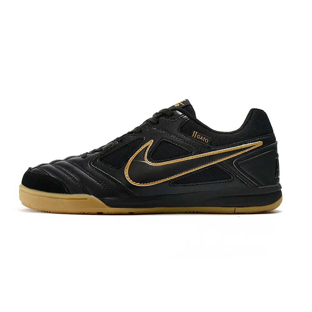 Chuteira Futsal Supreme x Nike SB Gato | Preta e Dourada