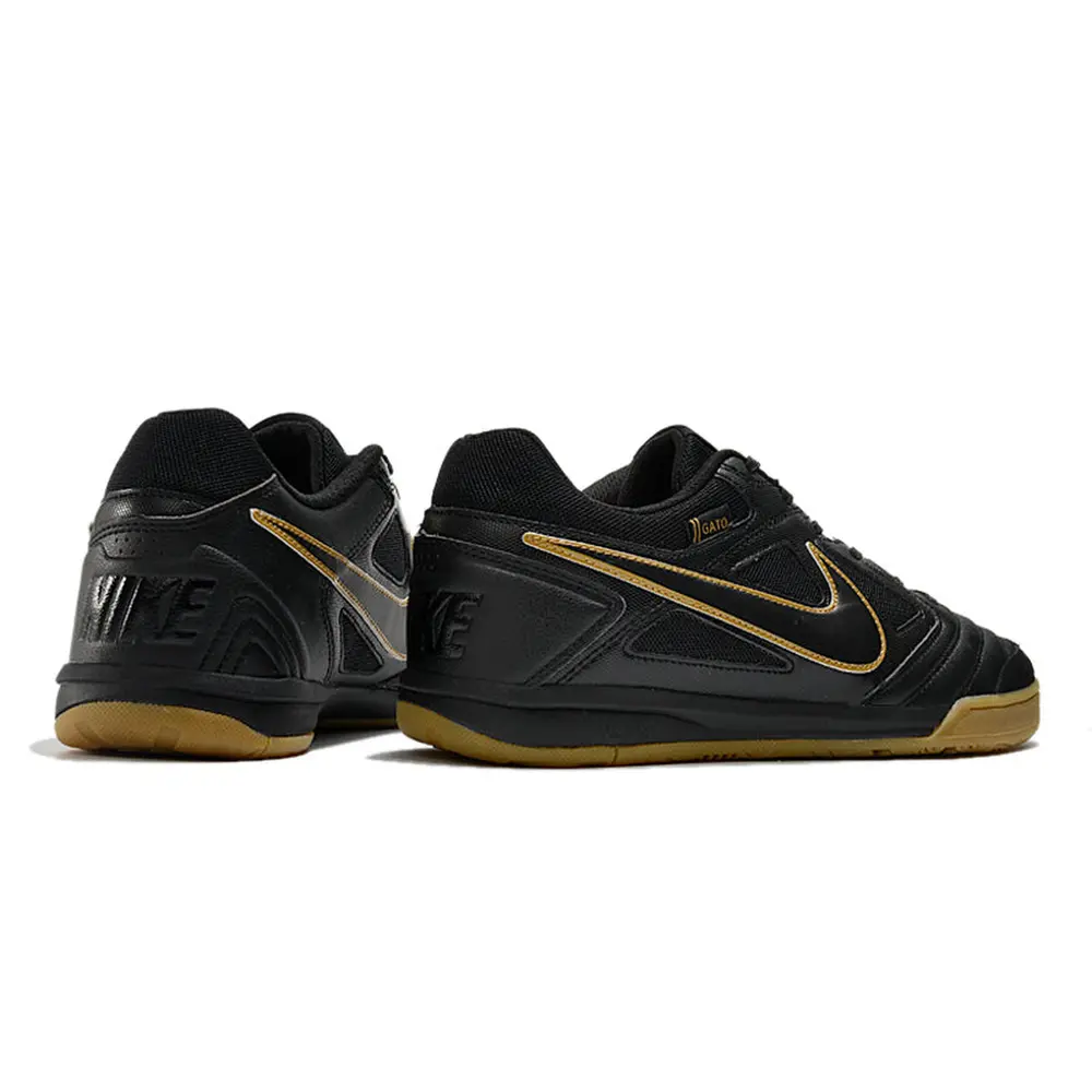 Chuteira Futsal Supreme x Nike SB Gato | Preta e Dourada