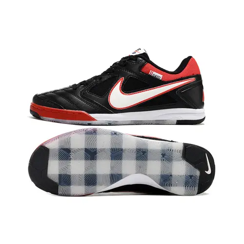 Chuteira Futsal Supreme x Nike SB Gato IC Preta, Branca e Vermelha