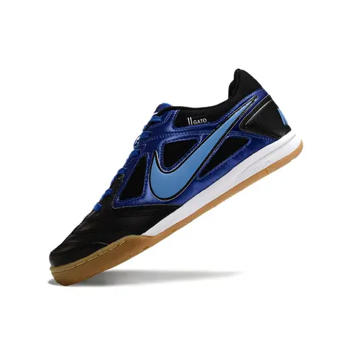 Chuteira Futsal Supreme x Nike SB Gato IC Preto e Azul