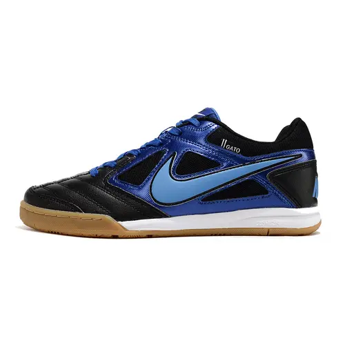 Chuteira Futsal Supreme x Nike SB Gato IC Preto e Azul