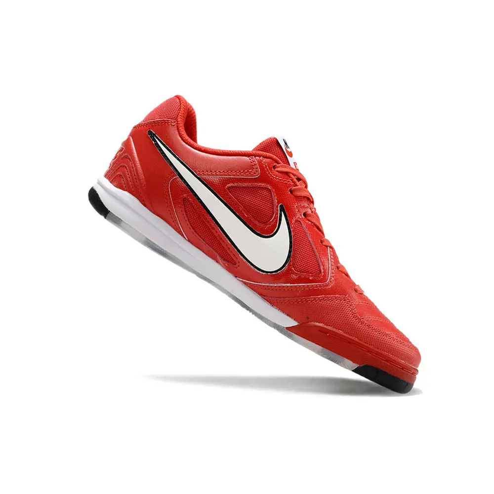 Chuteira Futsal Nike Supreme SB Gato IC Vermelha, Branca e Preta