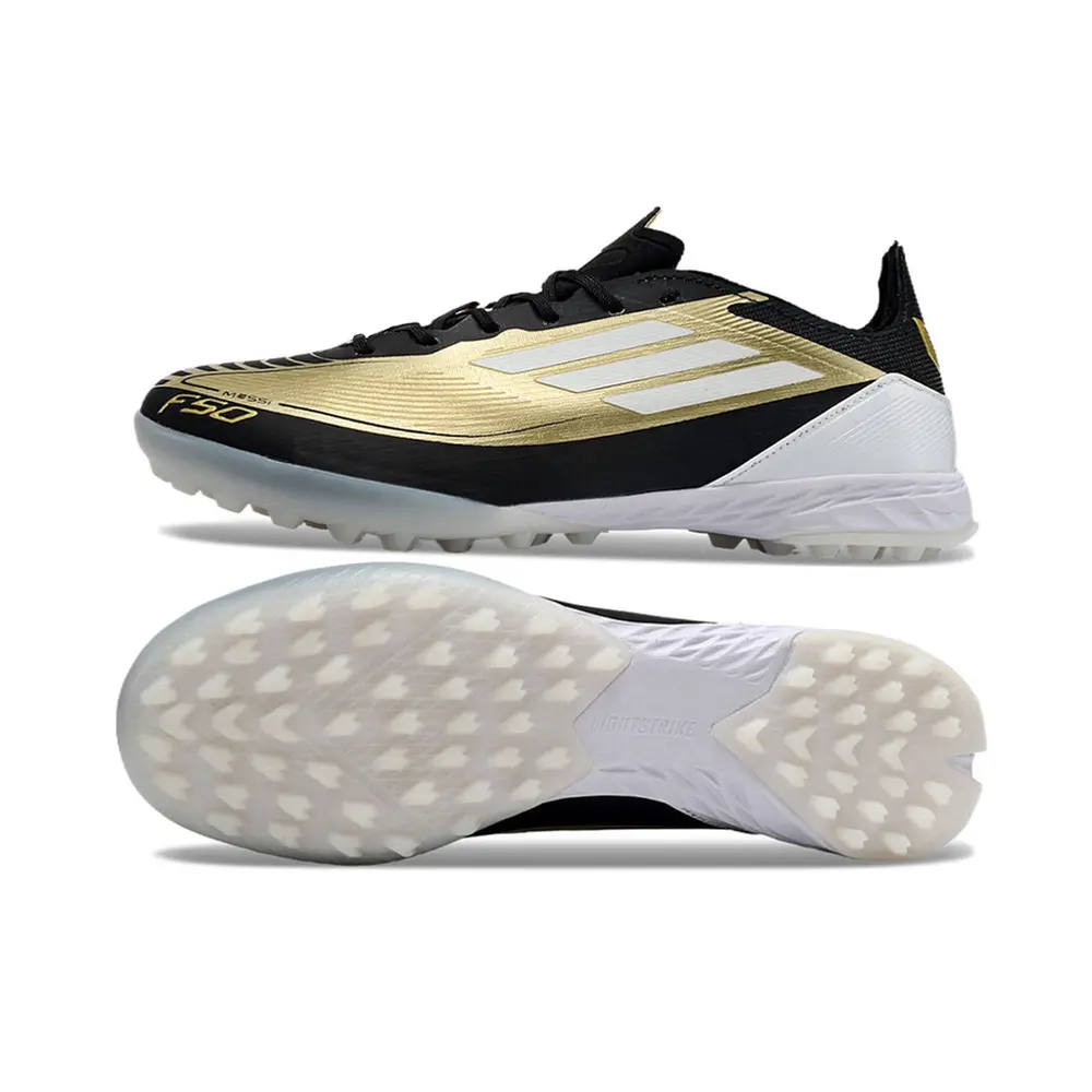 Chuteira Infantil Society Adidas | Design Dourado e Preto