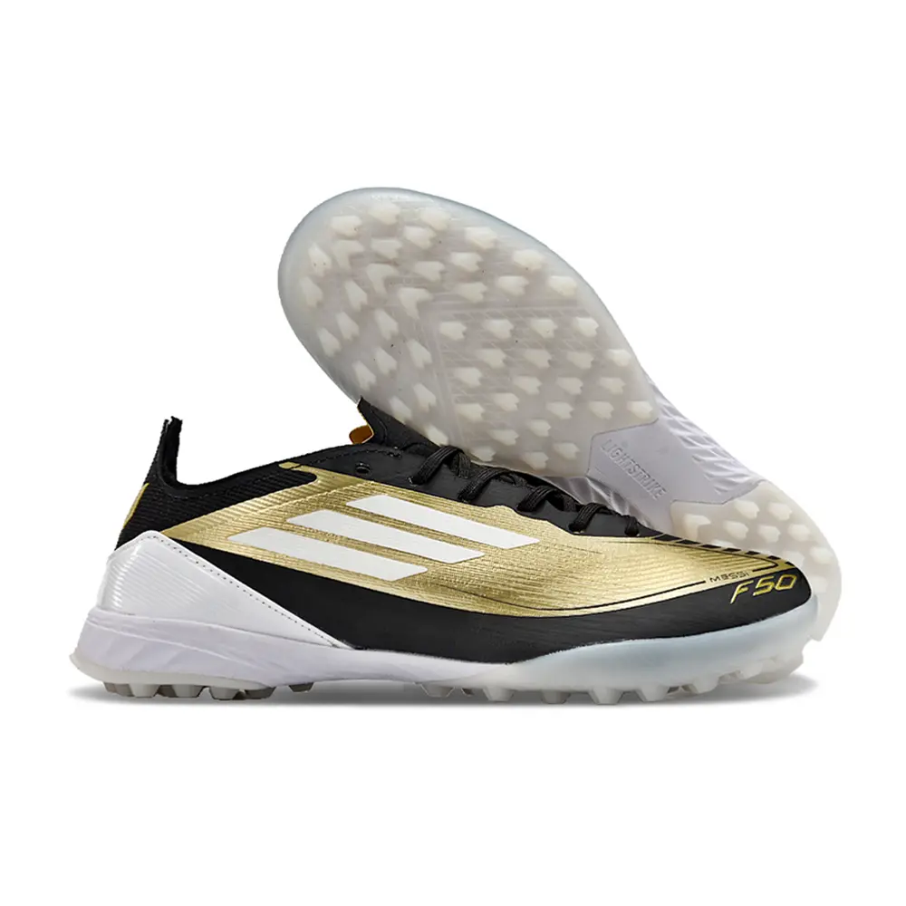 Chuteira Infantil Society Adidas | Design Dourado e Preto