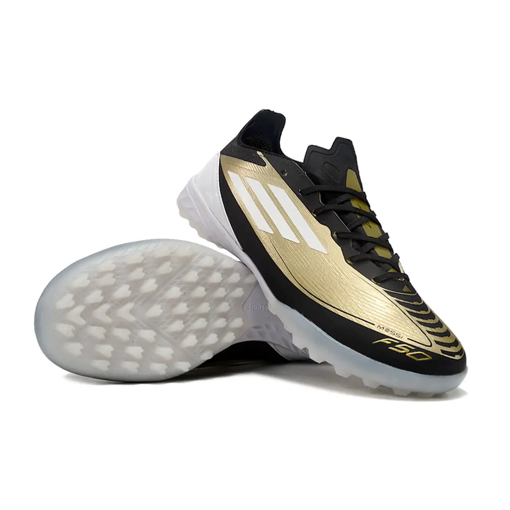 Chuteira Infantil Society Adidas | Design Dourado e Preto