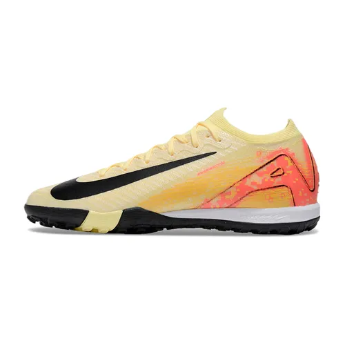 Chuteira Infantil Society Nike Air Zoom Mercurial Vapor 16 Elite TF Laranja e Preto 
