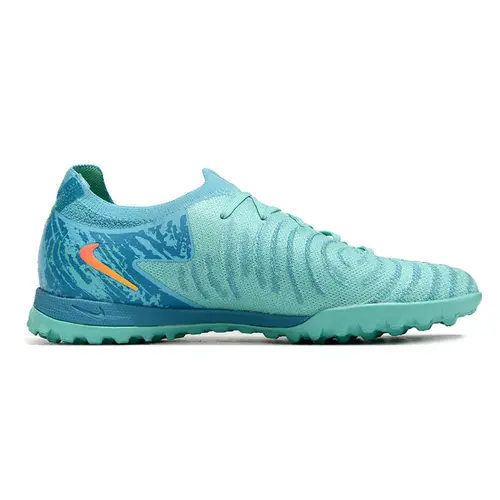 Chuteira Infantil Society Nike Phantom GX 2 Elite TF Azul e Verde 