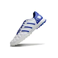 Chuteira Society Adidas AdiPure 11 Pro TF | Branca e Azul - imagem 6