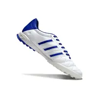 Chuteira Society Adidas AdiPure 11 Pro TF | Branca e Azul - imagem 5