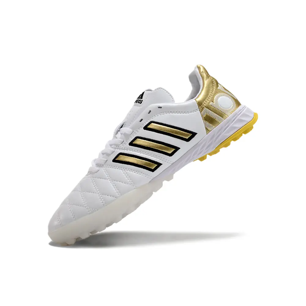 Chuteira Society Adidas AdiPure 11 Pro TF | Branca e Dourada