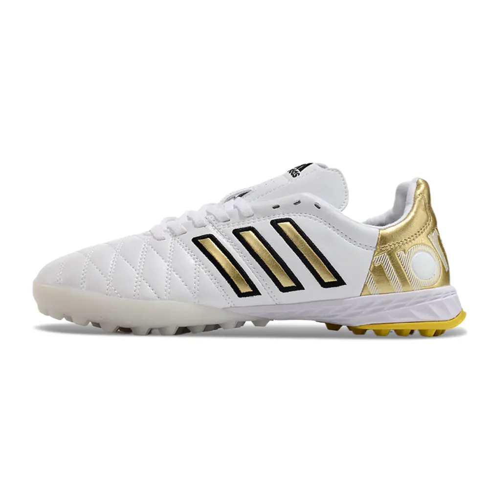 Chuteira Society Adidas AdiPure 11 Pro TF | Branca e Dourada