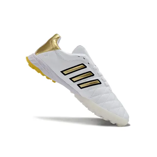 Chuteira Society Adidas AdiPure 11 Pro TF Branca e Dourada 