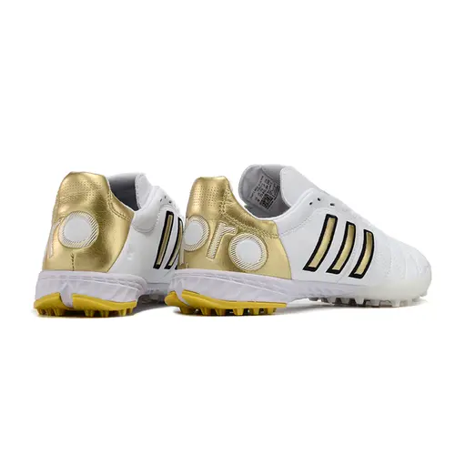 Chuteira Society Adidas AdiPure 11 Pro TF Branca e Dourada 